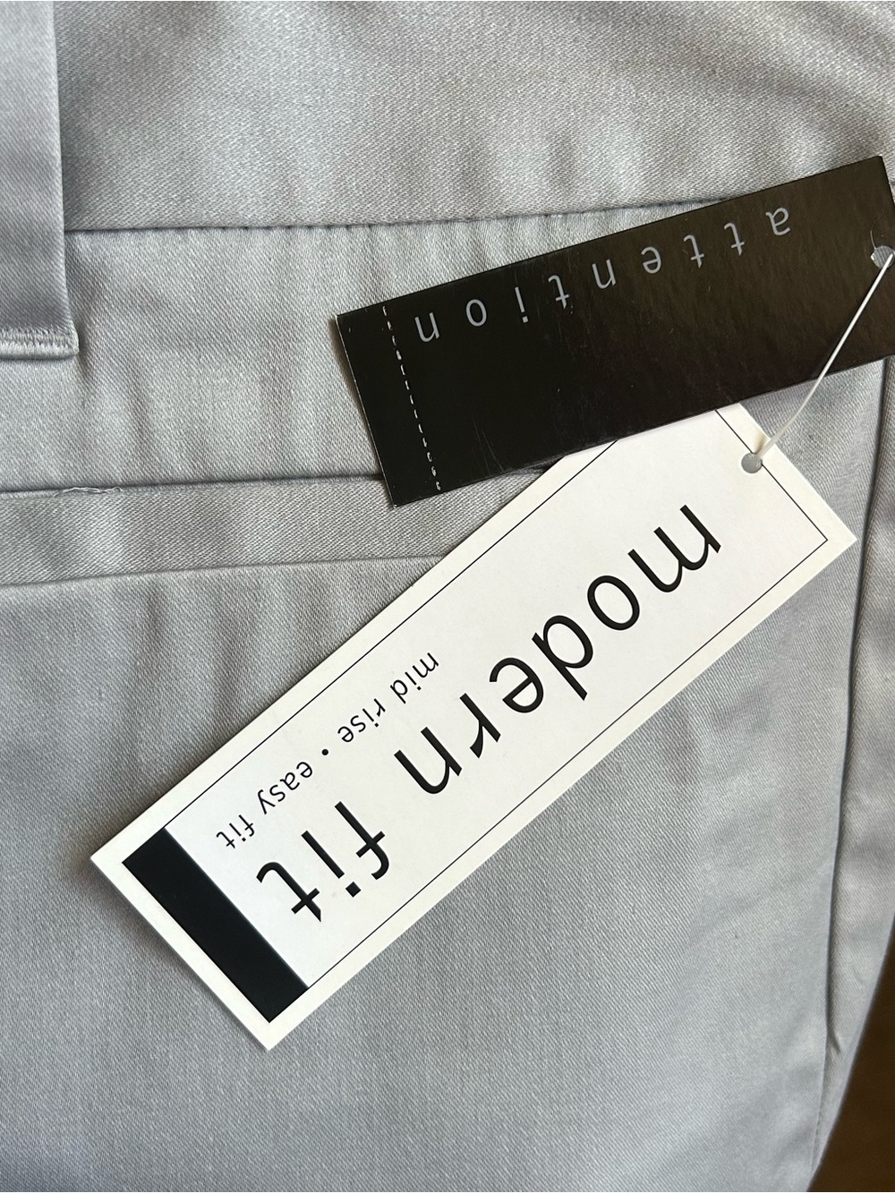 Two Pack! Attention Light Gray and Denim Blue Modern Fit Pants